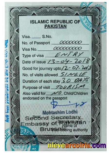 PAKISTAN entry visa